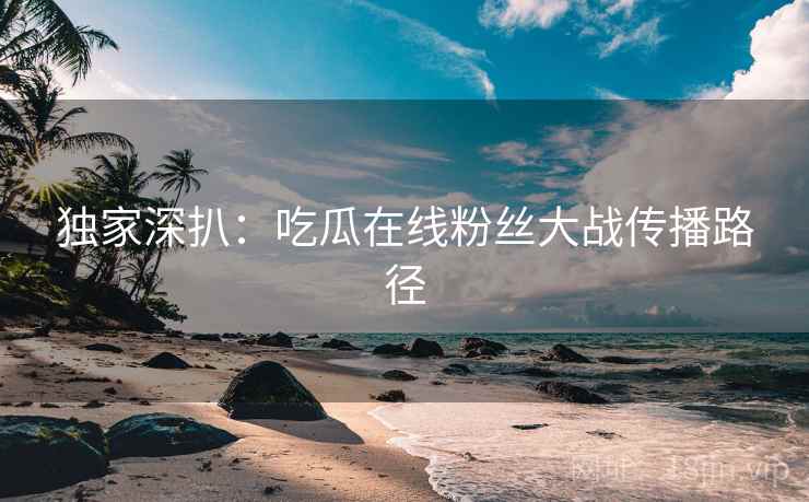 独家深扒：吃瓜在线粉丝大战传播路径