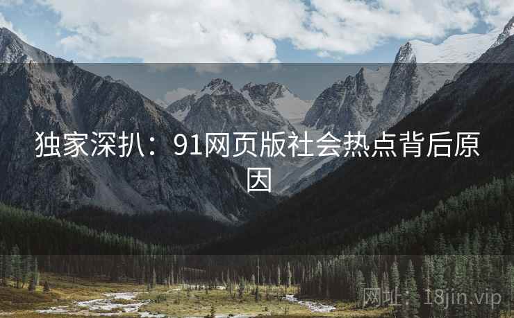 独家深扒：91网页版社会热点背后原因